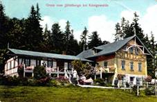 chata Jitrovník, v 1888 zde byla postavena rozhledna, kterou v roce 1903 strhla vichřice