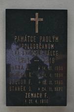 Pamtn deska na kapli, Baov, Boskovice, okres Blansko.jpg