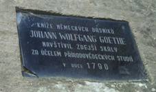 Adr�pa�sk� sk�ly-pam�tn� deska na n�v�t�vu   J. W. Goetha skal v r. 1790