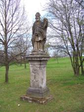 Pvodn svrabovsk socha sv. Donta v Kouimi