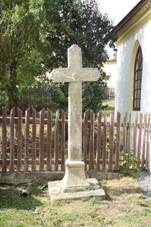 Wayside cross near chapel in Tukleky, Senoaty, Pelhimov District.jpg