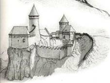 Hrad okolo roku 1300 a po jeho rozen