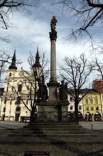 Morov sloup na Masarykov nmst v Jihlav v roce 2014.JPG