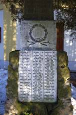 Detail of plaque of World War II memorial in Kamenice (Jihlava District).jpg