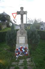 Wayside cross in Pansk� Lhota, Brtnice, Jihlava District.JPG