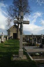 Cemetery cross in Pansk� Lhota, Brtnice, Jihlava District.JPG