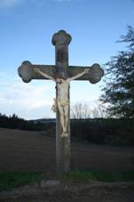 Wayside cross near Stov, Brtnice, Jihlava District.JPG