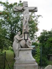 Krucifix se sochou andla (Litovel).JPG