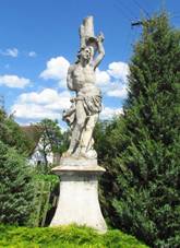 Statue of Saint Sebastian in Raice, Teb District.JPG