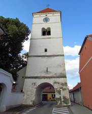 Municipal tower in Rouchovany, Teb District.JPG