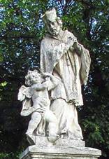 Statue of John of Nepomuk in Rouchovany, Teb District.JPG