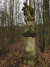 Zhornice, socha svatho Jana Nepomuckho.jpg