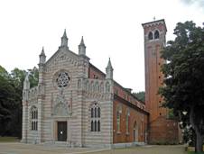 Novogotick kostel Panny Marie v Dub navrhl italsk architekt Bigaglia v bentskm stylu