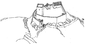 zobrazen hradu ze 13. stolet