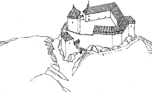 zobrazen hradu ze 14. stolet