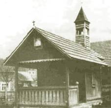 Pvodn devn kaple v Kaovicch (snmek z roku 1945)