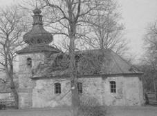 Svinov - kaple sv. Floriána | zchátralá kaple sv. Floriána ve Svinově před rokem 1993